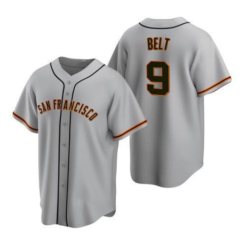 San Francisco Giants #9 Brandon Belt 2020 Grey JEROMEN Jersey