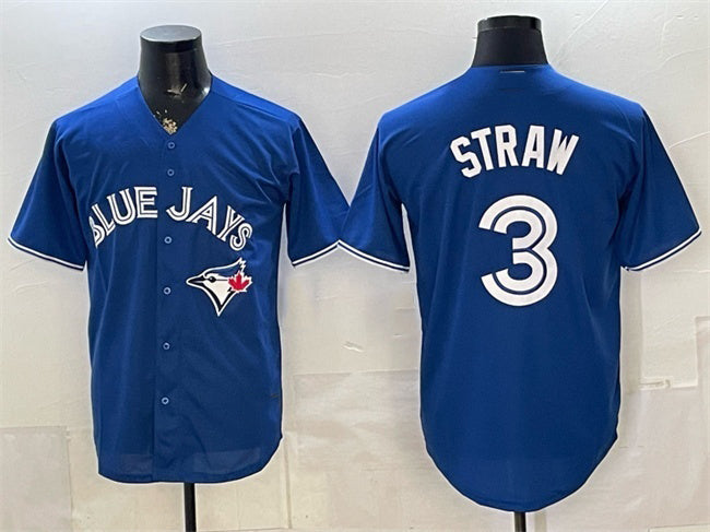 Toronto Blue Jays #3 Myles Straw Royal JEROMEN Stitched Jersey