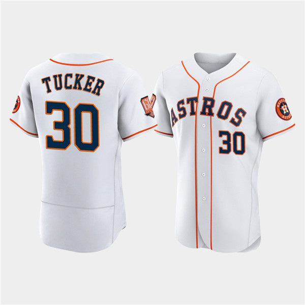 Houston Astros #30 Kyle Tucker White JEROMEN 60th Anniversary Flex Base Stitched Jersey