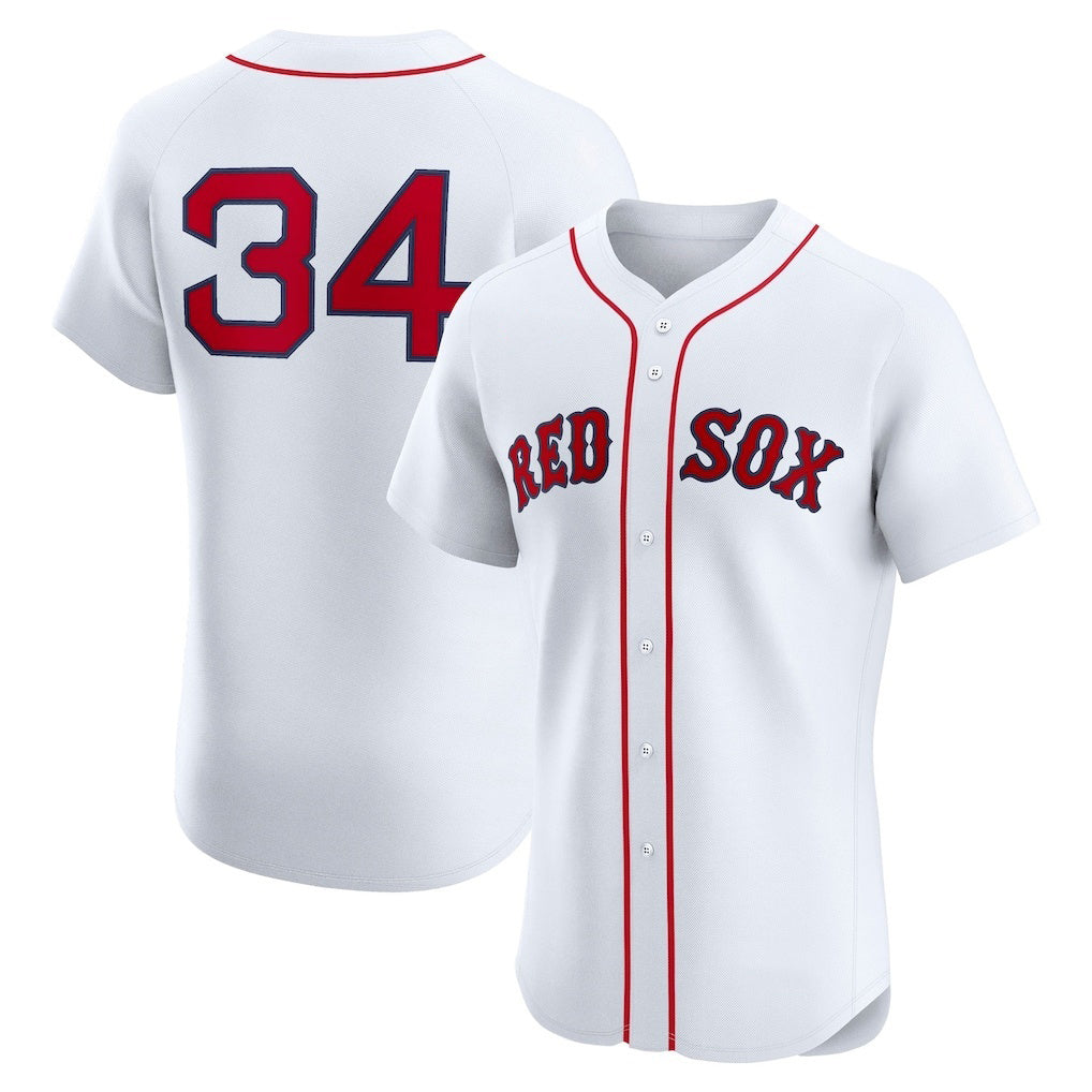 Boston Red Sox #34 David Ortiz White JEROMEN Home Elite Jersey