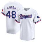 Texas Rangers #48 Jacob deGrom White JEROMEN Home Limited Player Jersey