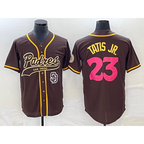 San Diego Padres #23 Fernando Tatis Jr Brown JEROMEN NEW 2023 City Connect Cool Base Stitched Jersey