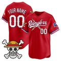 Custom Texas Rangers x One Piece Red JEROMEN Vapor Premier Limited Jersey - Stitched