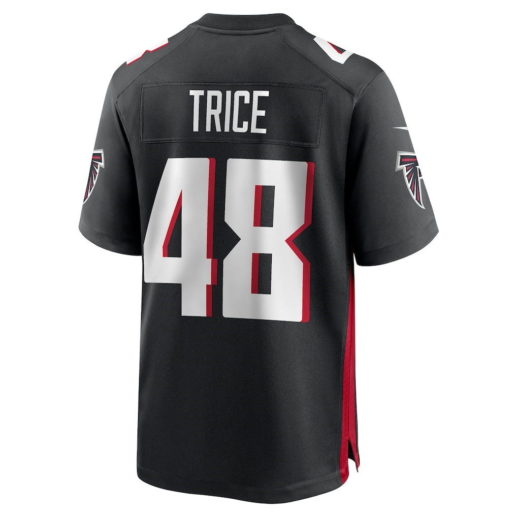 A.Falcons #48 Bralen Trice Black JEROMEN Team Game Jersey