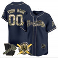 Custom Atlanta Braves Armed Forces Day Vapor Premier Limited Jersey ¨C Navy JEROMEN