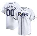 Custom Tampa Bay Rays Active Player White JEROMEN Home Limited Stitched Jersey