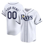Custom Tampa Bay Rays Active Player White JEROMEN Home Limited Stitched Jersey