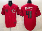 Cincinnati Reds #41 Andrew Abbott Red JEROMEN 2026 City Connect Stadium Stitched Jersey