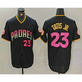 San Diego Padres #23 Fernando Tatis Jr Number Black JEROMEN 20th Anniversary Cool Base Stitched Jersey