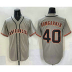 San Francisco Giants #40 Madison Bumgarner Grey JEROMEN Cool Base Stitched Jersey