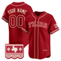 Custom Texas Rangers 2026 City Connect Stadium Red JEROMEN Stitched Jersey