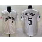 Los Angeles Dodgers #5 Freddie Freeman White JEROMEN Mexico 2025 LA Gothic Style With Fernando Patch Vapor Premier Limited Stitched Jersey