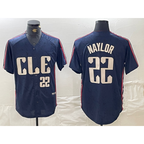 Cleveland Guardians #22 Josh Naylor Number Navy JEROMEN 2024 City Connect Limited Stitched Jersey