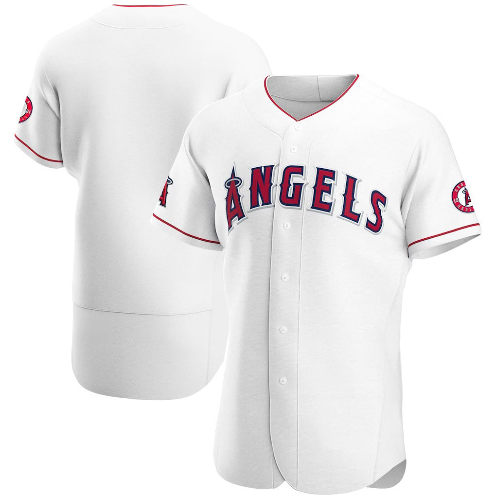 Los Angeles Angels White JEROMEN Home Authentic Team Jersey