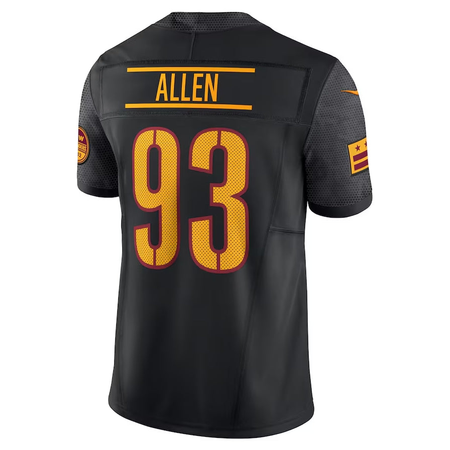 W.Commanders #93 Jonathan Allen Alternate Vapor F.U.S.E. Limited Jersey - Black JEROMEN