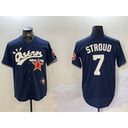 Houston Astros #7 CJ Stroud Navy JEROMEN Cactus Jack Vapor Premier Stitched Jersey