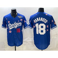 Los Angeles Dodgers #18 Yoshinobu Yamamoto Royal JEROMEN 2025 World Series Patch Tokyo Series Limited Stitched Jersey