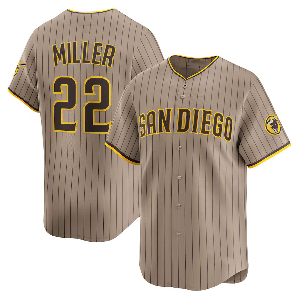 San Diego Padres #22 Mason Miller Khaki JEROMEN Alternate Limited Player Jersey