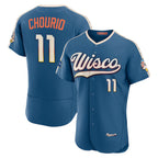 Milwaukee Brewers #11 Jackson Chourio Mineral Blue JEROMEN 2026 City Connect Authentic Sponsor Patch Jersey