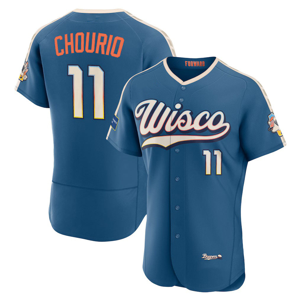 Milwaukee Brewers #11 Jackson Chourio Mineral Blue JEROMEN 2026 City Connect Authentic Sponsor Patch Jersey