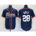 Detroit Tigers #28 Javier B¨¢ez Navy JEROMEN Cool Base Stitched Jersey