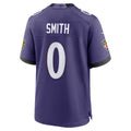 B.Ravens #0 Roquan Smith Purple JEROMEN Team Game Jersey 2