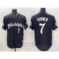 Philadelphia Phillies #7 Trea Turner Black JEROMEN Gothic Vapor Limited Stitched Jersey