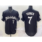 Philadelphia Phillies #7 Trea Turner Black JEROMEN Gothic Vapor Limited Stitched Jersey