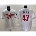 Minnesota Twins #47 Edouard Julien White JEROMEN Cool Base Stitched Jerseys