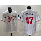 Minnesota Twins #47 Edouard Julien White JEROMEN Cool Base Stitched Jerseys
