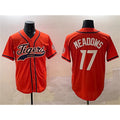 Detroit Tigers #17 Parker Meadows Orange JEROMEN With Patch Cool Base Stitched Jersey 2