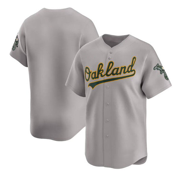 Oakland Athletics Blank Gray JEROMEN Away Limited Stitched Jersey