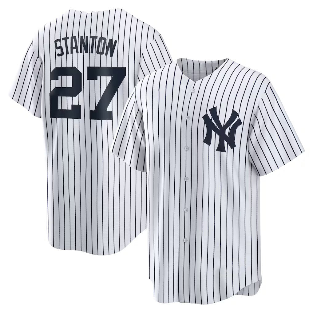 New York Yankees #27 Giancarlo Stanton White JEROMEN Home Replica Player Name Jersey