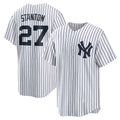 New York Yankees #27 Giancarlo Stanton White JEROMEN Home Replica Player Name Jersey
