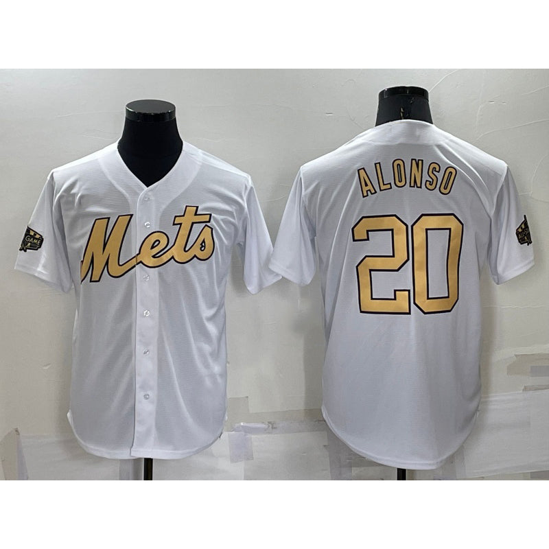 New York Mets #20 Pete Alonso White JEROMEN 2022 All Star Stitched Cool Base Jersey