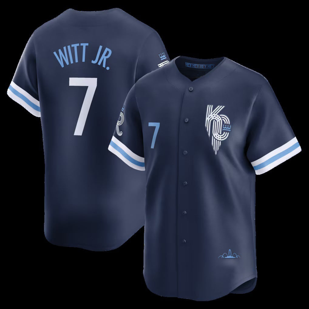 Kansas City Royals #7 Bobby Witt Jr.Navy JEROMEN City Connect Limited Player Jersey