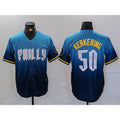 Philadelphia Phillies #50 Orion Kerkering Blue JEROMEN 2024 City Connect Limited Stitched Jersey