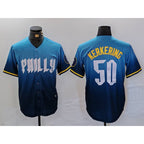 Philadelphia Phillies #50 Orion Kerkering Blue JEROMEN 2024 City Connect Limited Stitched Jersey