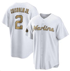 Miami Marlins #2 Jazz Chisholm Jr. White JEROMEN 2022 All-Star Cool Base Stitched Jersey
