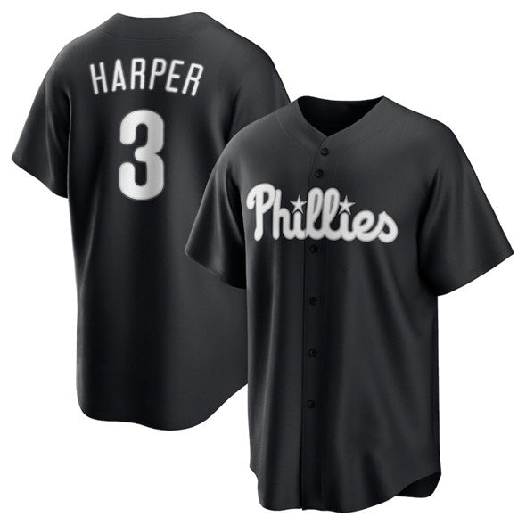Philadelphia Phillies #3 Bryce Harper Black JEROMEN Lights Out Limited Stitched Jersey