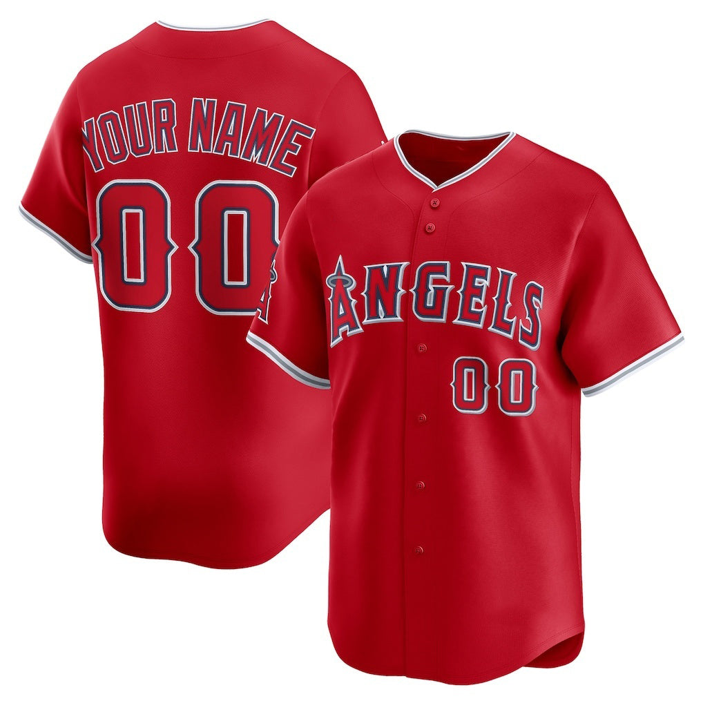 Custom Los Angeles Angels Red JEROMEN Alternate Limited Jersey