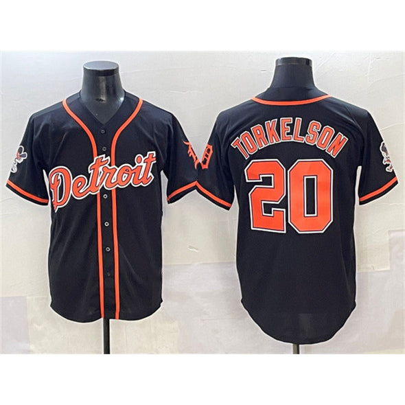 Detroit Tigers #20 Spencer Torkelson Black JEROMEN With Patch Cool Base Stitched Jersey