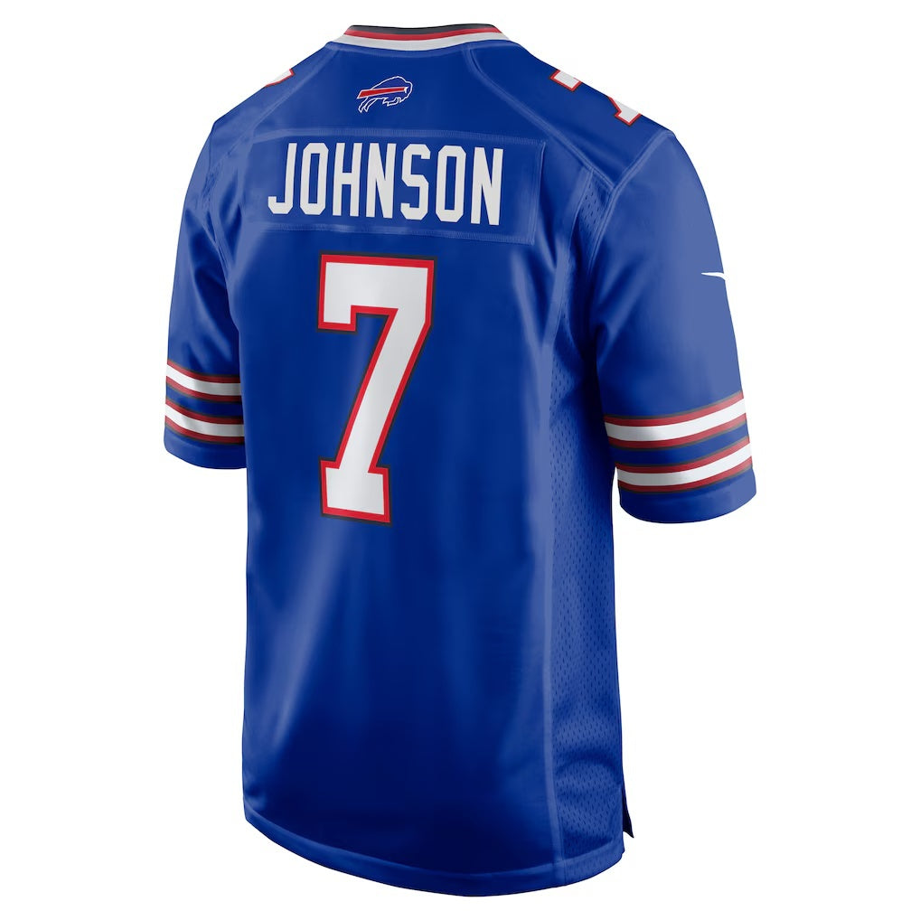 B.Bills #7 Taron Johnson Royal JEROMEN Game Jersey