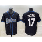 Los Angeles Dodgers #17 Shohei Ohtani Black JEROMEN Cool Base With Patch Stitched Jersey 2