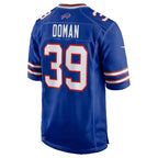 B.Bills #39 Tommy Doman Royal JEROMEN Team Game Jersey