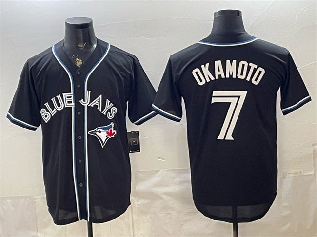 Toronto Blue Jays #7 Kazuma Okamoto 2026 Fashion Replica Black JEROMEN Out Stitched Jersey