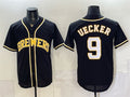 Milwaukee Brewers #9 Bob Uecker 2026 Fashion Replica Black JEROMEN Out Stitched Jersey