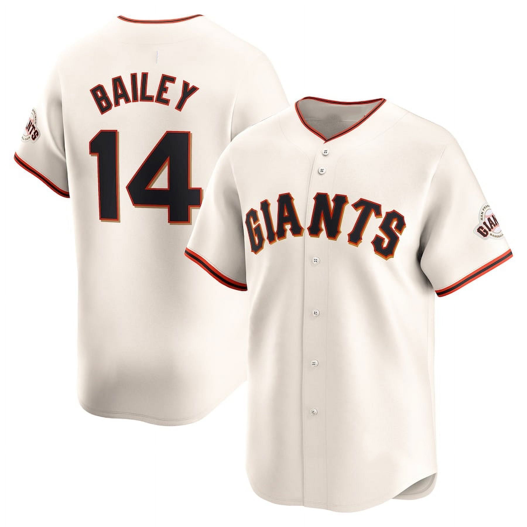 San Francisco Giants #14 Patrick Bailey Cream JEROMEN 2024 Home Limited Stitched Jersey