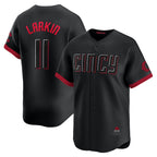 Cincinnati Reds #11 Barry Larkin Black JEROMEN City Connect Limited Player Jersey
