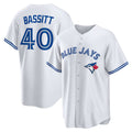 Toronto Blue Jays #40 Chris Bassitt White JEROMEN Home Replica Jersey